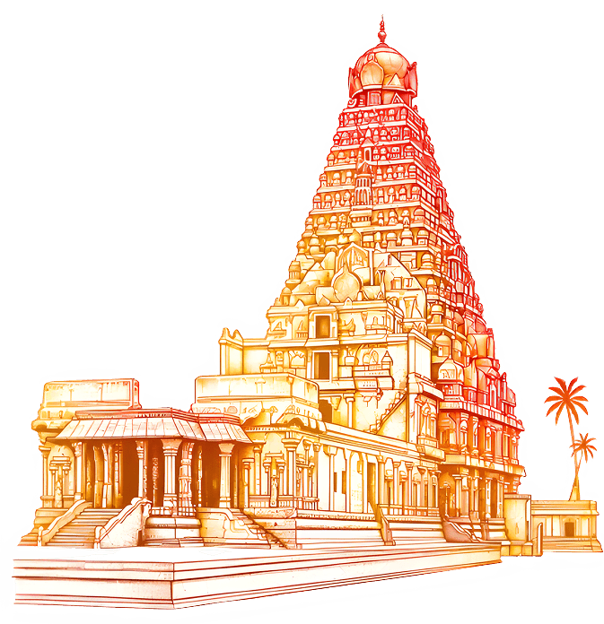 Thanjavur Brihadeeswarar Temple Illustration